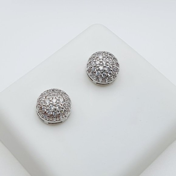 "925 Sterling Silver Plated CZ Earrings, EVBRS438 - Picture 7 of 10